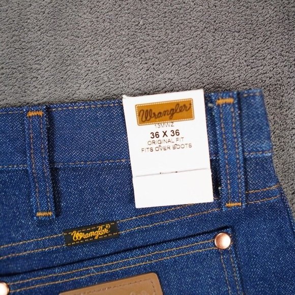Wrangler Jeans 13MWZ Mens 36x30 Blue‎ Cowboy Cut Original Fit Rigid US Fabric - Picture 2 of 10